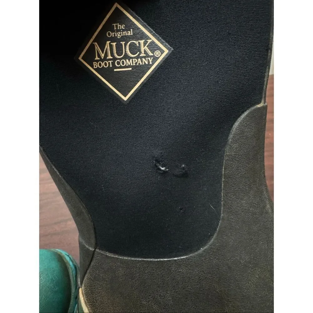 The Muck Boot Company Kids Black and Green Muck Boots